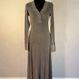Olive Free People Beach Henley Maxi Dress Size Small EUC